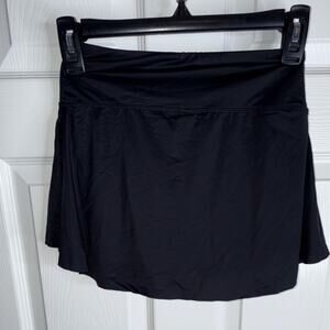 Black Women's Athletic Skort Skirt Short Pull On Solid Activewear Size S